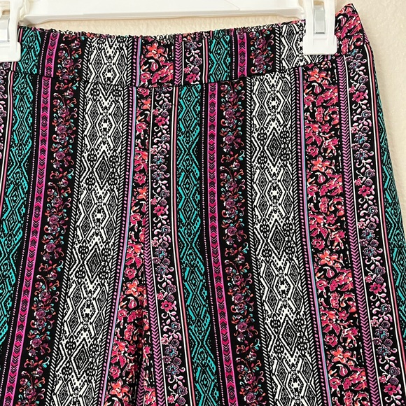 Stoosh Flowy Multi-Color Wide Leg Pants High Waist Size XS Boho - Picture 2 of 3